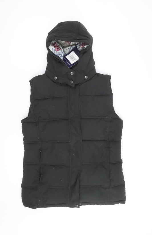 Rye Champion Women's Black Hooded Puffer Gilet Size 12