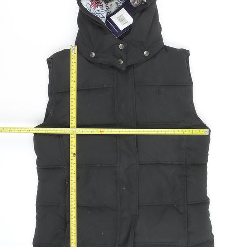 Rye Champion Women's Black Hooded Puffer Gilet Size 12
