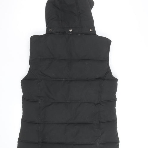 Rye Champion Women's Black Hooded Puffer Gilet Size 12