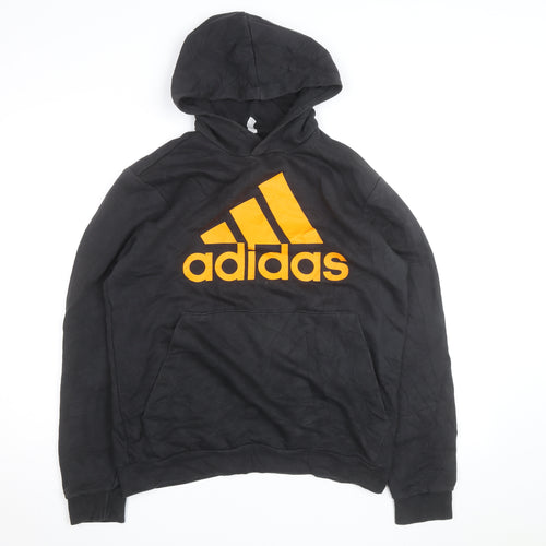 Adidas Men's Black Pullover Hoodie M Graphic Sportswear