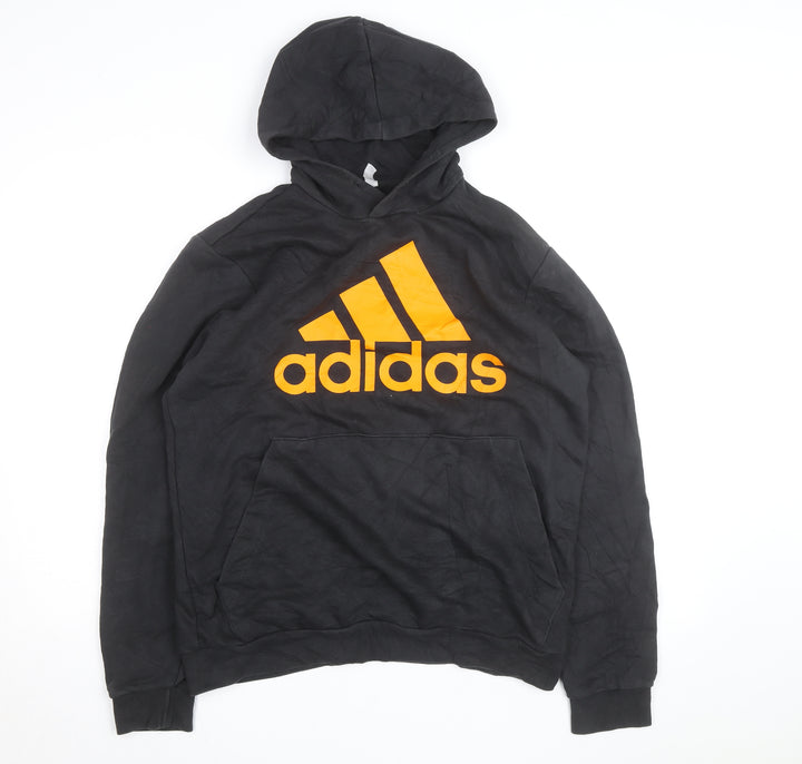 Adidas Men's Black Pullover Hoodie M Graphic Sportswear