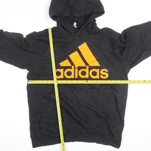 Adidas Men's Black Pullover Hoodie M Graphic Sportswear