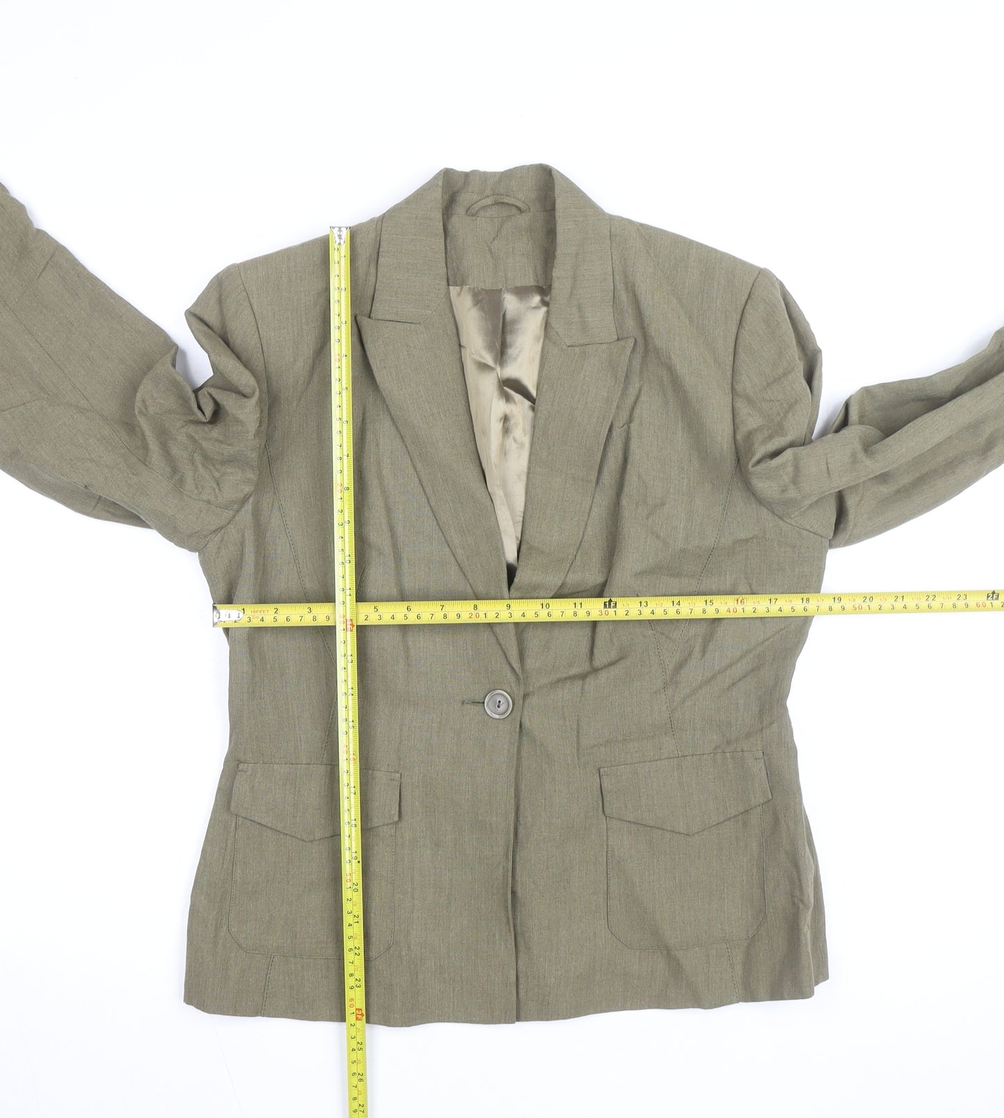 Principles Women Brown Size 14 Single-Breasted Blazer Jacket