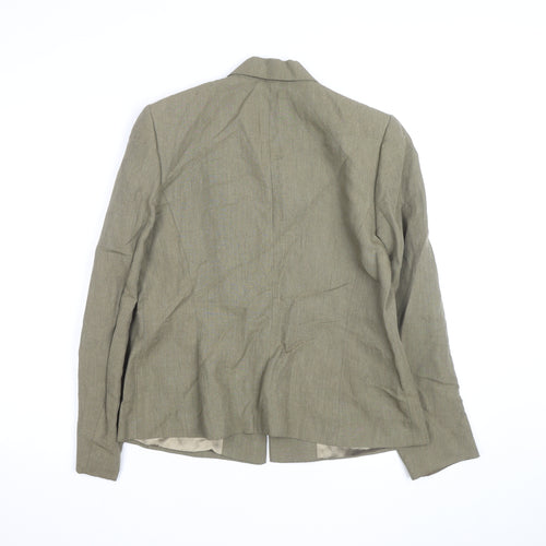 Principles Women Brown Size 14 Single-Breasted Blazer Jacket