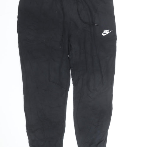 Nike Men’s Black Jogger Sweatpants L Regular Fit French Terry