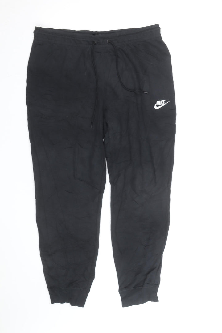 Nike Men’s Black Jogger Sweatpants L Regular Fit French Terry