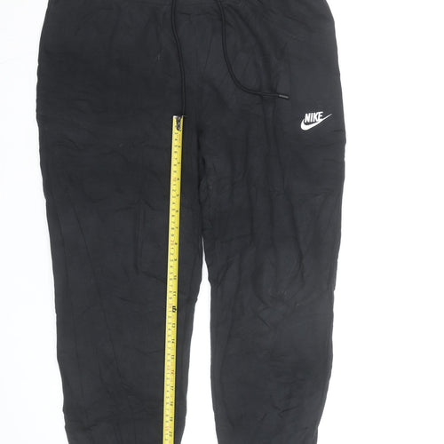 Nike Men’s Black Jogger Sweatpants L Regular Fit French Terry