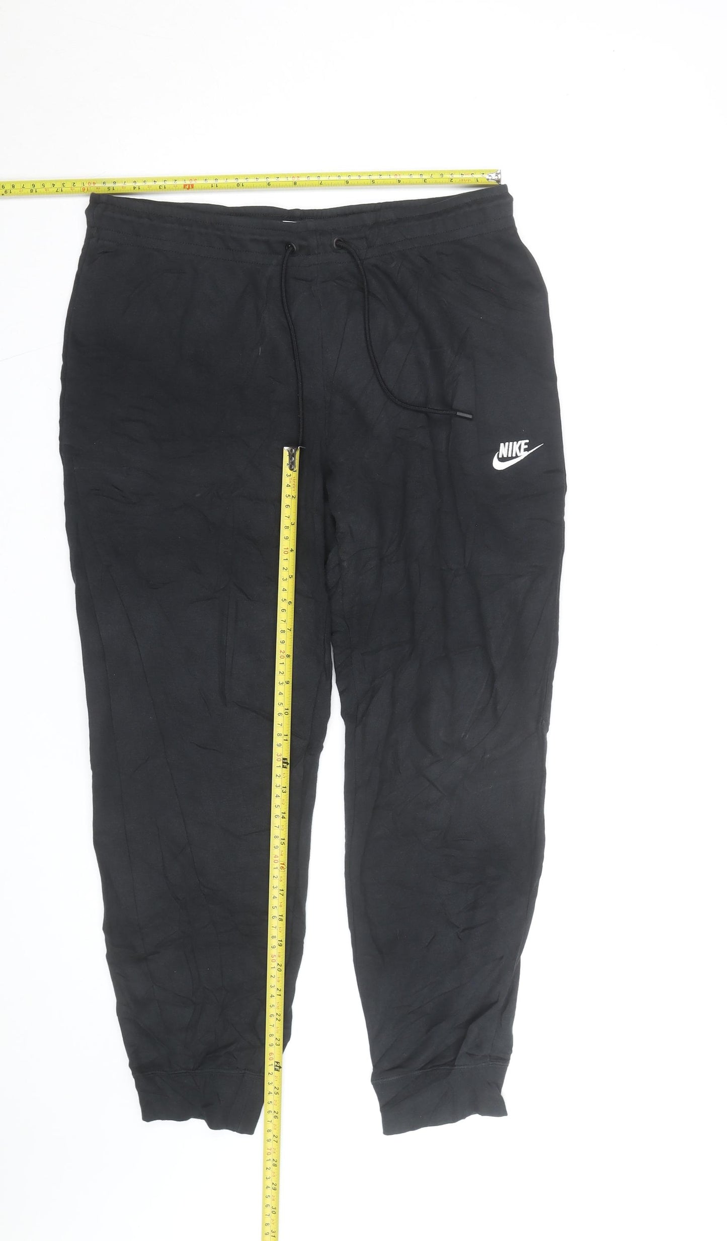 Nike Men’s Black Jogger Sweatpants L Regular Fit French Terry
