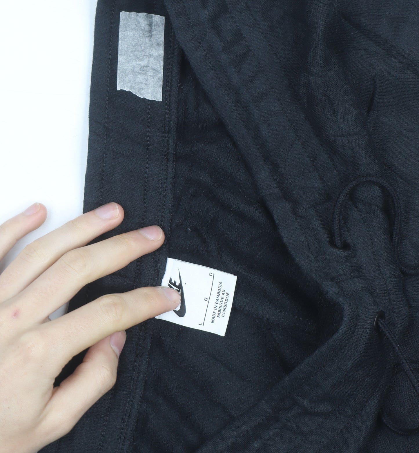 Nike Men’s Black Jogger Sweatpants L Regular Fit French Terry