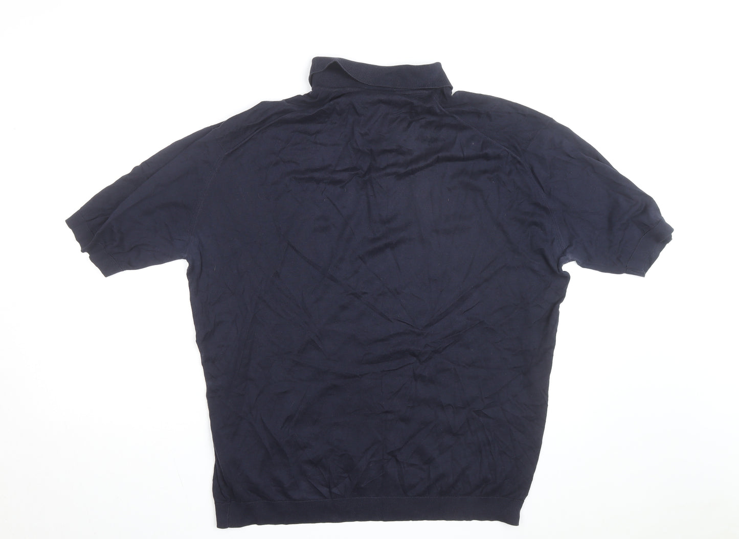 Chester Barrie Men’s Blue Cotton Polo Shirt Size L
