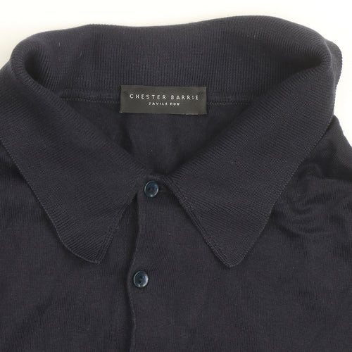 Chester Barrie Men’s Blue Cotton Polo Shirt Size L
