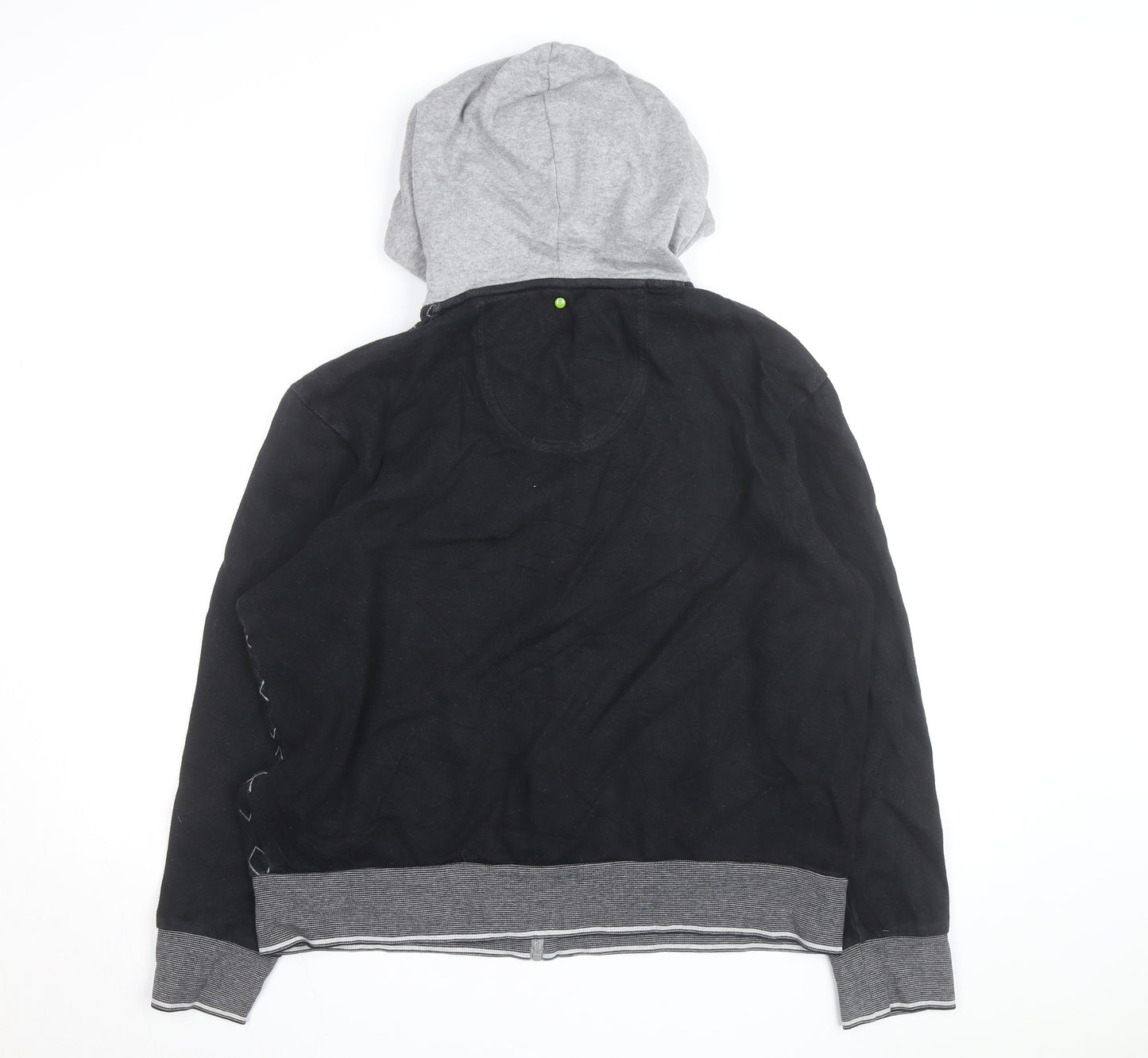 BOSS Mens Black Argyle Full Zip Hoodie XL Classic Knit Sweatshirt