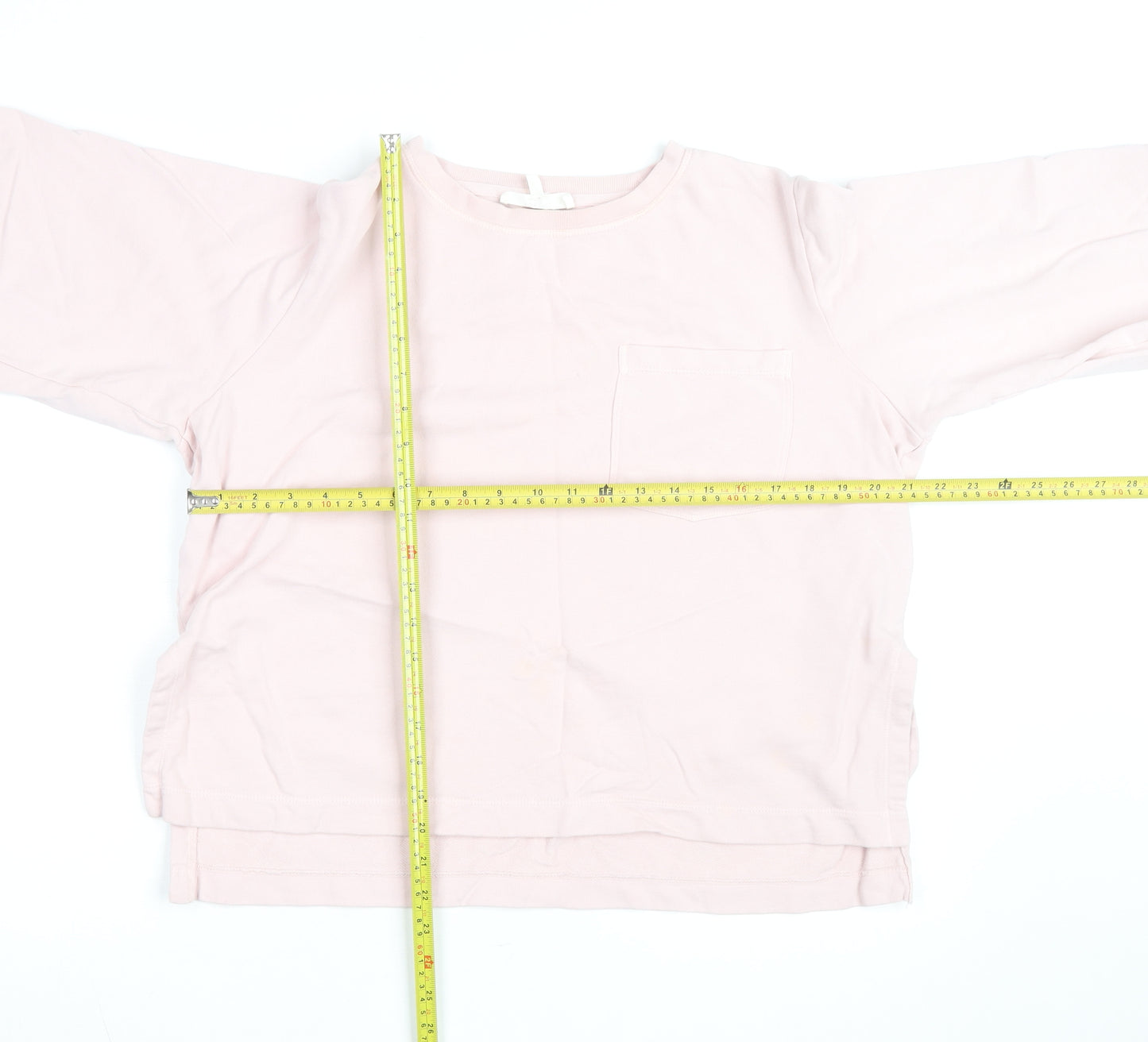 Marks and Spencer Per Una Women's Pink Cotton Pullover Sweatshirt Size 14