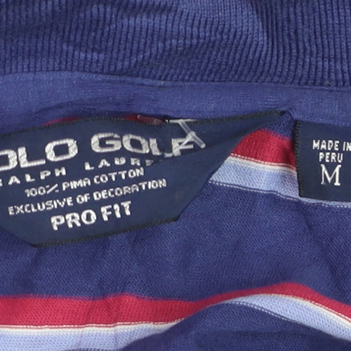 Ralph Lauren Polo Golf Men's Blue Striped Cotton Polo Shirt M