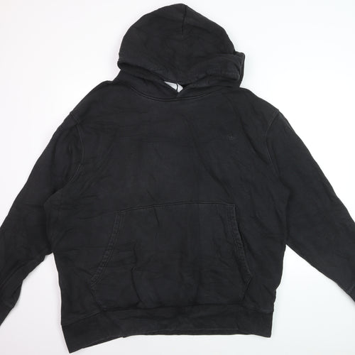 Adidas Men's Black 2XL Pullover Hoodie Cotton Fleece Sweatshirt