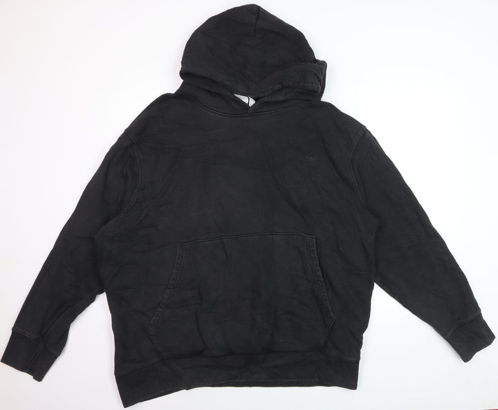 Adidas Men's Black 2XL Pullover Hoodie Cotton Fleece Sweatshirt