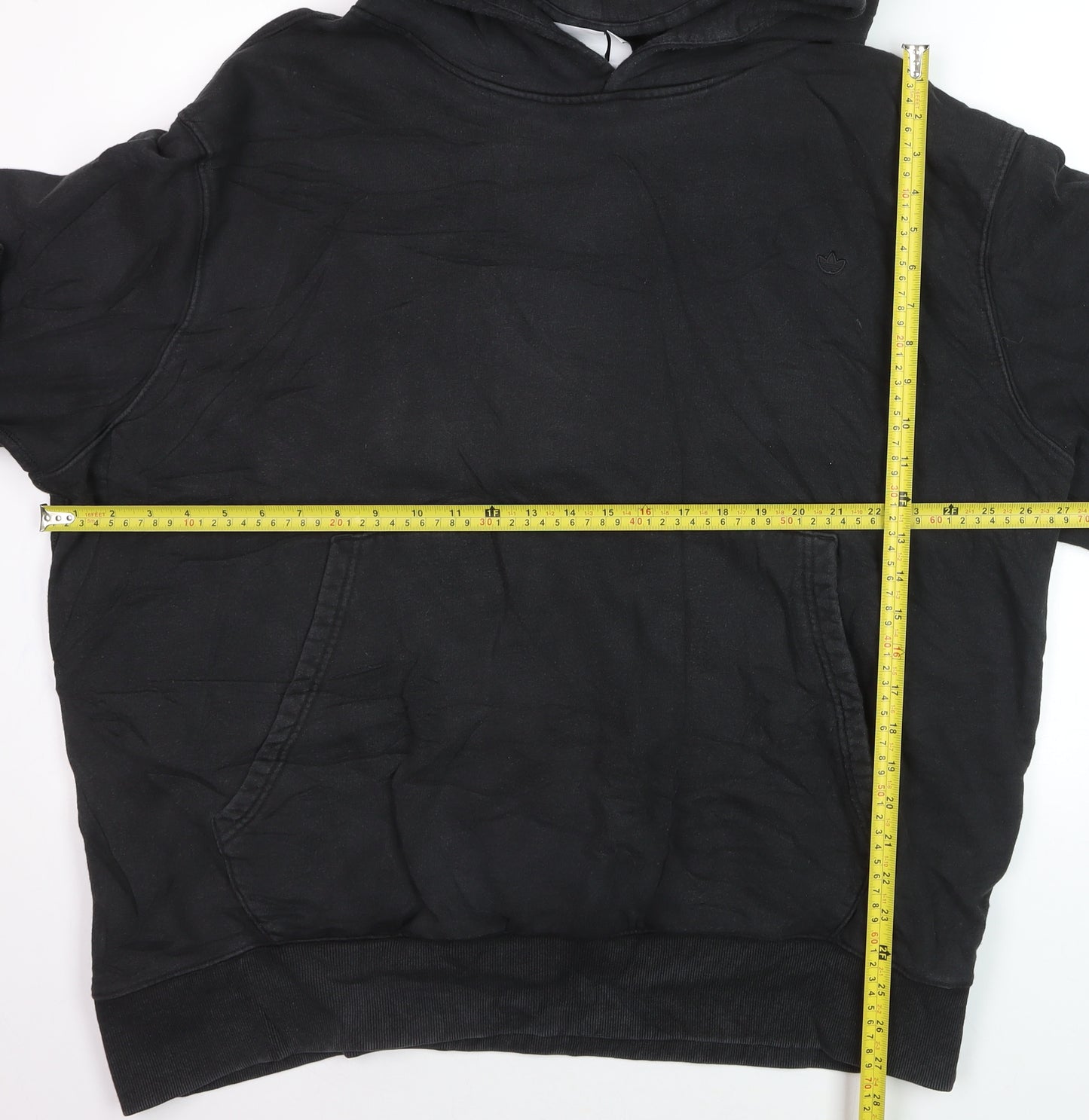 Adidas Men's Black 2XL Pullover Hoodie Cotton Fleece Sweatshirt