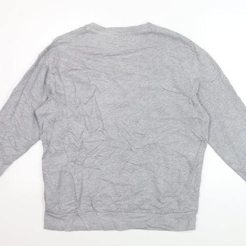 Levi's Men's Grey Logo Pullover Sweatshirt M Crew Neck Cotton