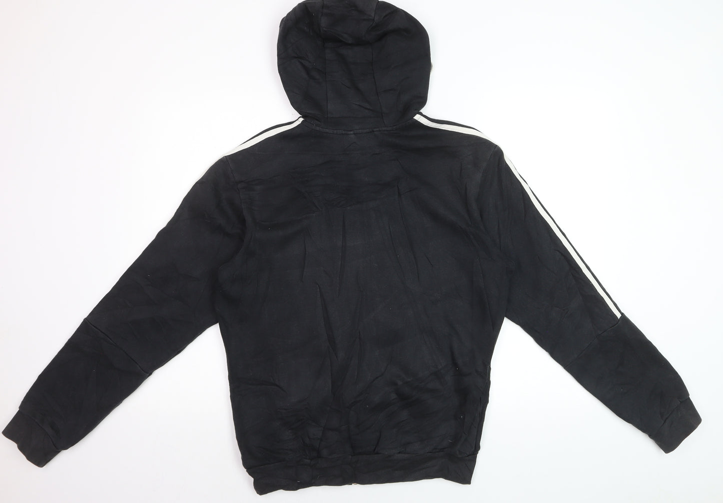 Adidas Men’s Black Full Zip Hoodie Medium Sports Fleece