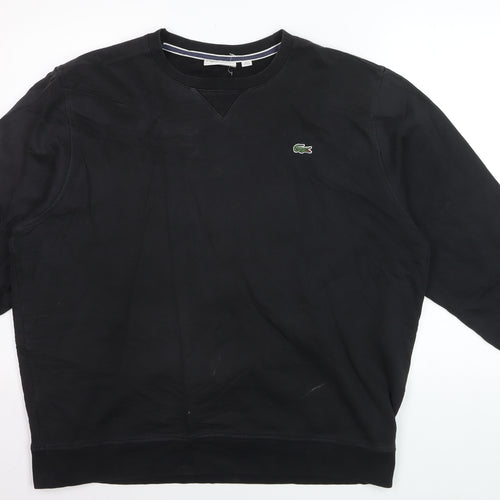 Lacoste Sport Men’s Black 3XL Pullover Crew Neck Sweatshirt