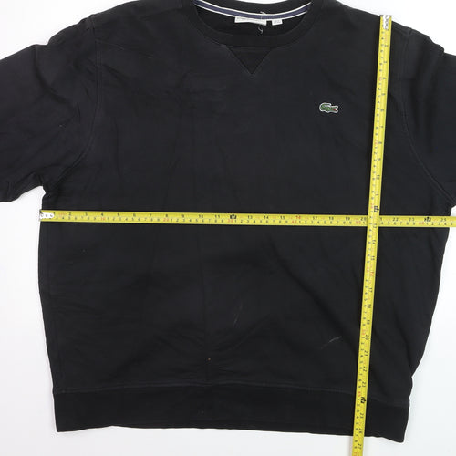 Lacoste Sport Men’s Black 3XL Pullover Crew Neck Sweatshirt
