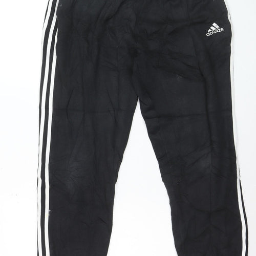 Adidas Mens Black XL Jogger Trousers Elastic Waist Activewear