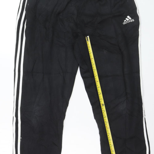 Adidas Mens Black XL Jogger Trousers Elastic Waist Activewear