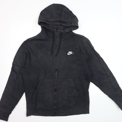 Nike Men’s Black Full Zip Hoodie Size M Regular Fleece Sportswear