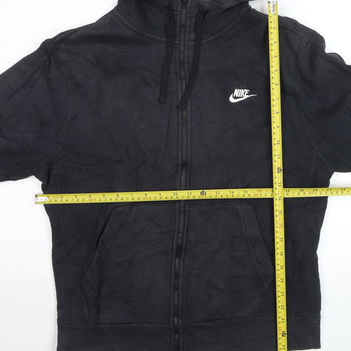 Nike Men’s Black Full Zip Hoodie Size M Regular Fleece Sportswear