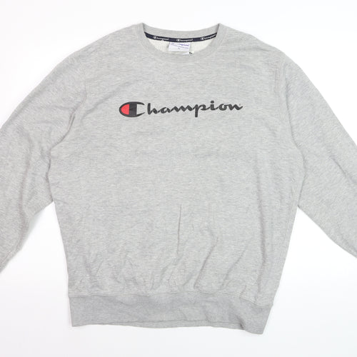 Champion Mens Grey XL Crew Neck Pullover Sweatshirt