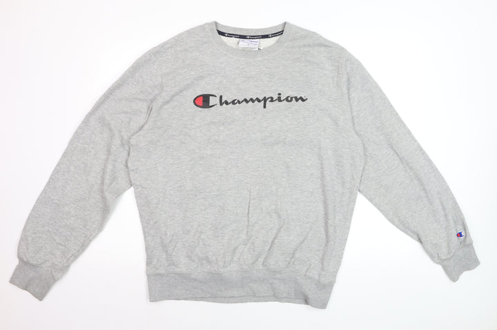 Champion Mens Grey XL Crew Neck Pullover Sweatshirt