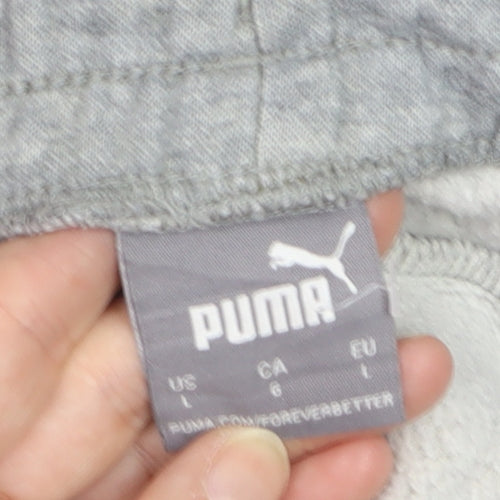 Puma Men's Grey Jogger Trousers Size L Elastic Waist Activewear