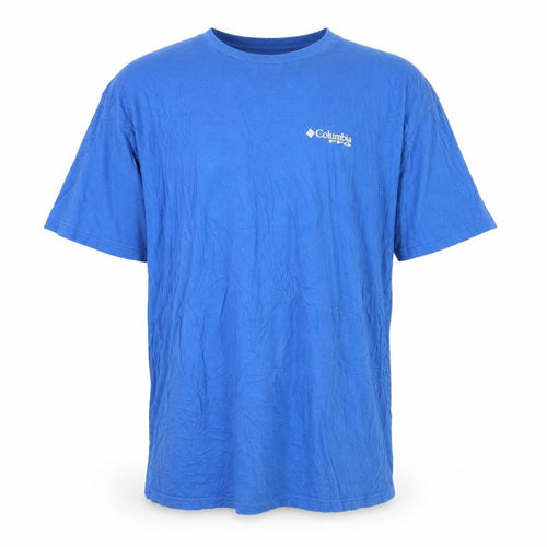 Columbia Men's Blue 2XL Cotton Graphic Fishing T-Shirt
