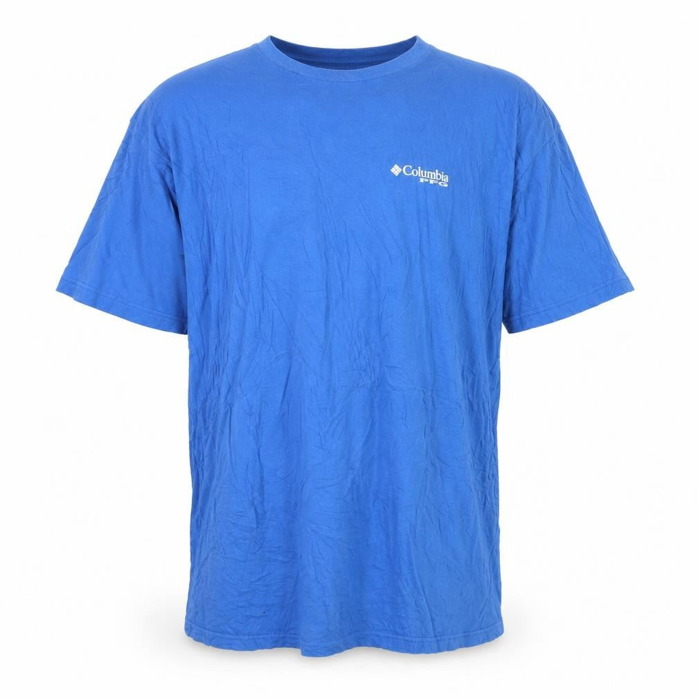 Columbia Men's Blue 2XL Cotton Graphic Fishing T-Shirt