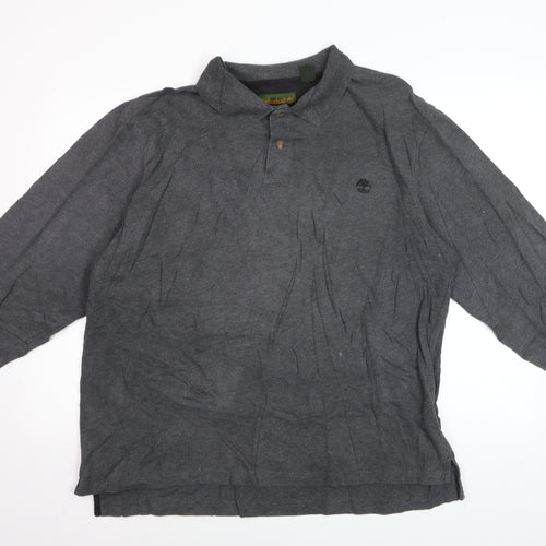 Timberland Men's Grey Cotton Long Sleeve Collared Shirt XL