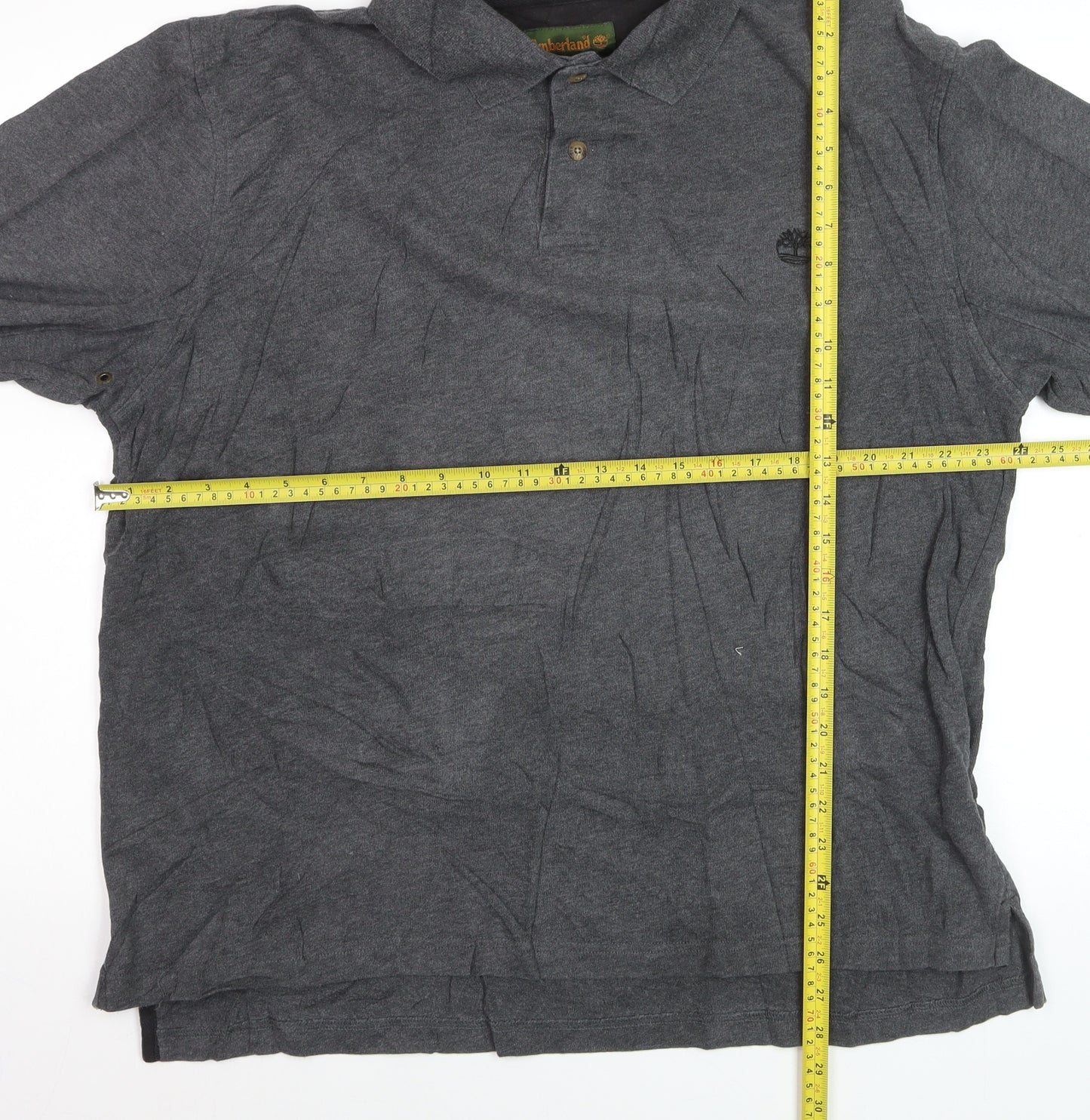 Timberland Men's Grey Cotton Long Sleeve Collared Shirt XL