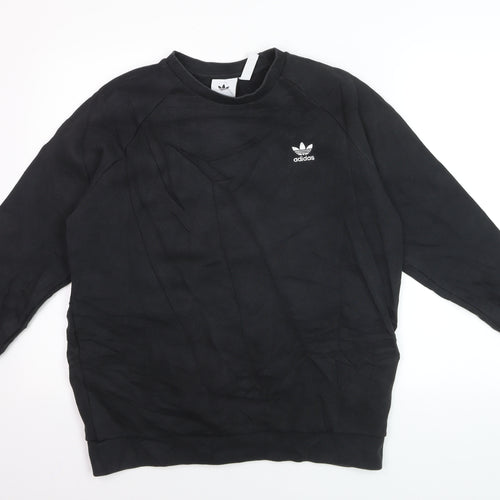 Adidas Men's Black Crew Neck Pullover Sweatshirt Size M