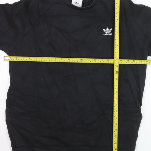 Adidas Men's Black Crew Neck Pullover Sweatshirt Size M