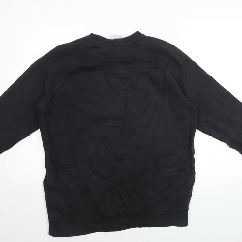 Adidas Men's Black Crew Neck Pullover Sweatshirt Size M