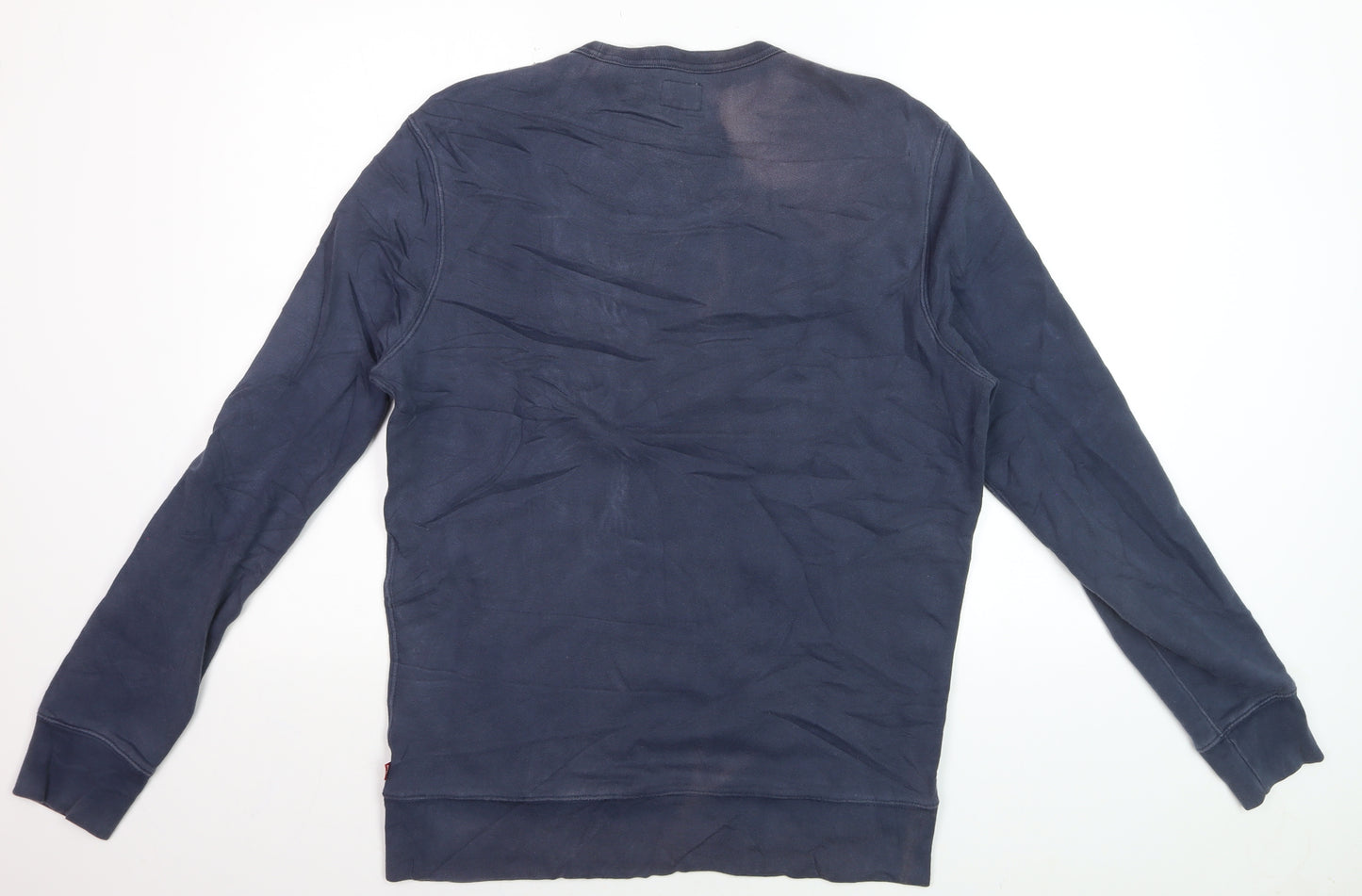 Levi's Men's Blue Crew Neck Cotton Pullover Sweatshirt M