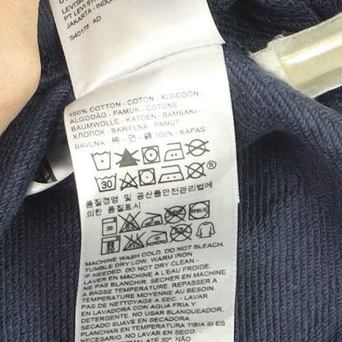 Levi's Men's Blue Crew Neck Cotton Pullover Sweatshirt M