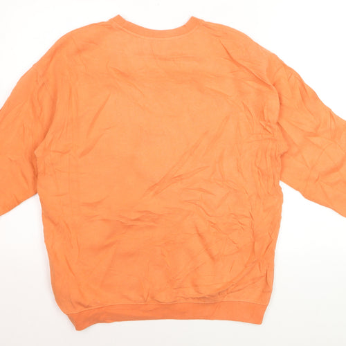 NFL Team Apparel Mens Orange XS Pullover Sweatshirt Crew Neck Browns Logo