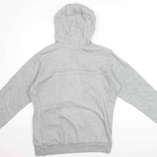 Nike Men's Grey Pullover Hoodie M Regular Fit Cotton Fleece