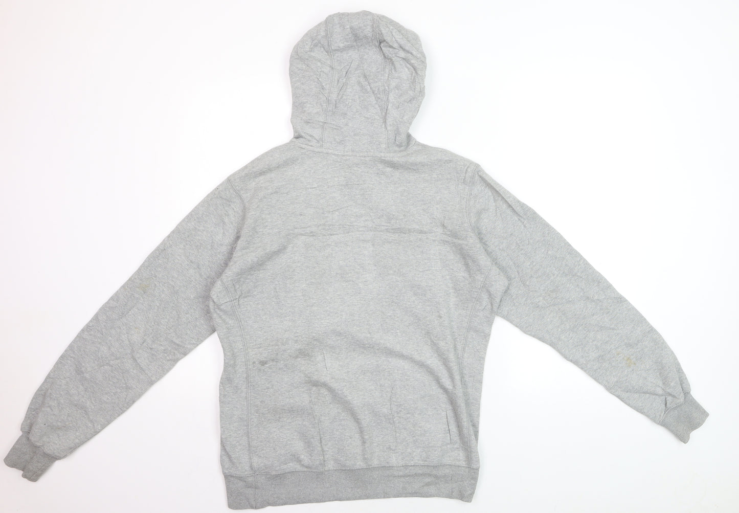 Nike Men's Grey Pullover Hoodie M Regular Fit Cotton Fleece