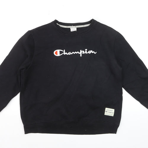 Champion Men's Black XL Pullover Sweatshirt Embroidered Logo