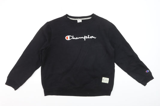 Champion Men's Black XL Pullover Sweatshirt Embroidered Logo