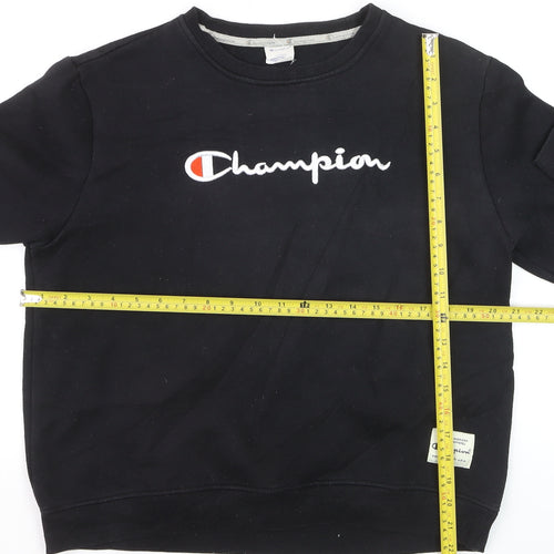Champion Men's Black XL Pullover Sweatshirt Embroidered Logo