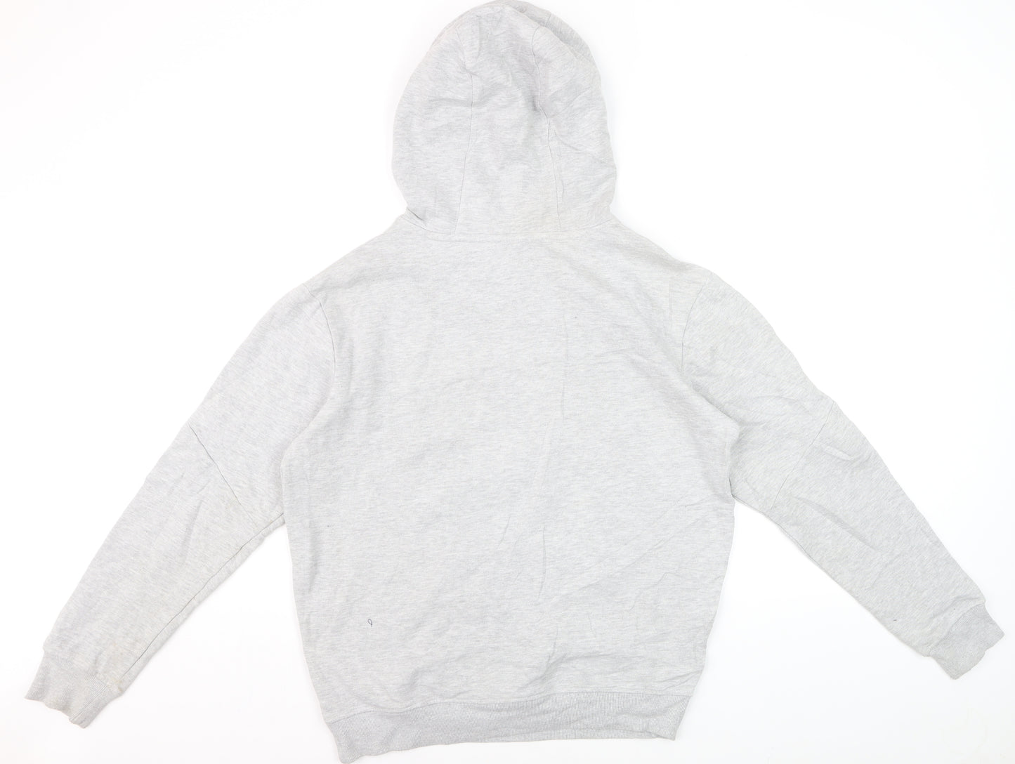 Lonsdale Mens Grey Pullover Hoodie Medium Sports Fleece