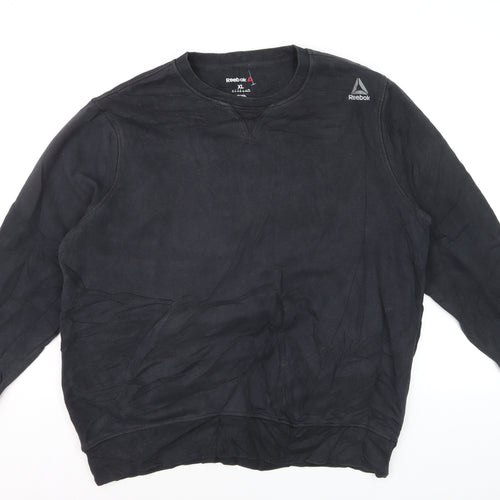 Reebok Men’s Black XL Pullover Sweatshirt Crew Neck Fleece