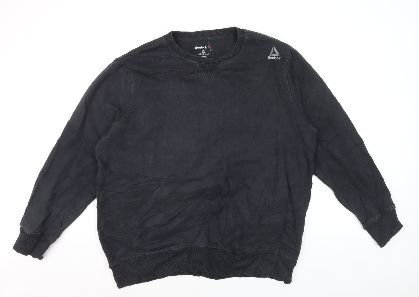 Reebok Men’s Black XL Pullover Sweatshirt Crew Neck Fleece